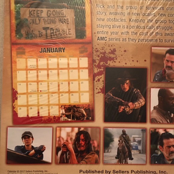 🔥2/$10🔥The Walking Dead 2018 Calendar - Picture 6 of 6